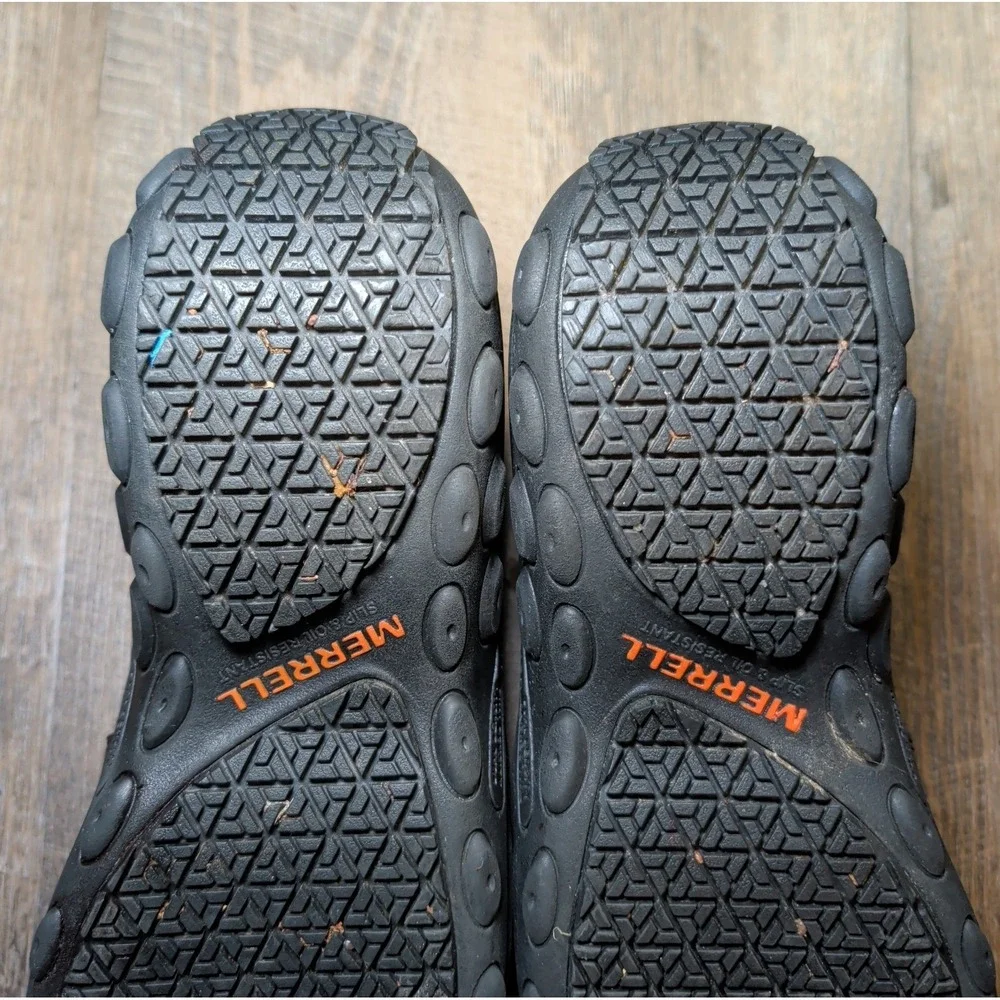 Merrell Men's Size 9 Black Jungle Moc 2 Pro Black Leather Shoes Waterproof